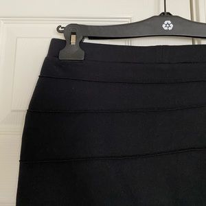 SISLEY Patterned Black Skirt